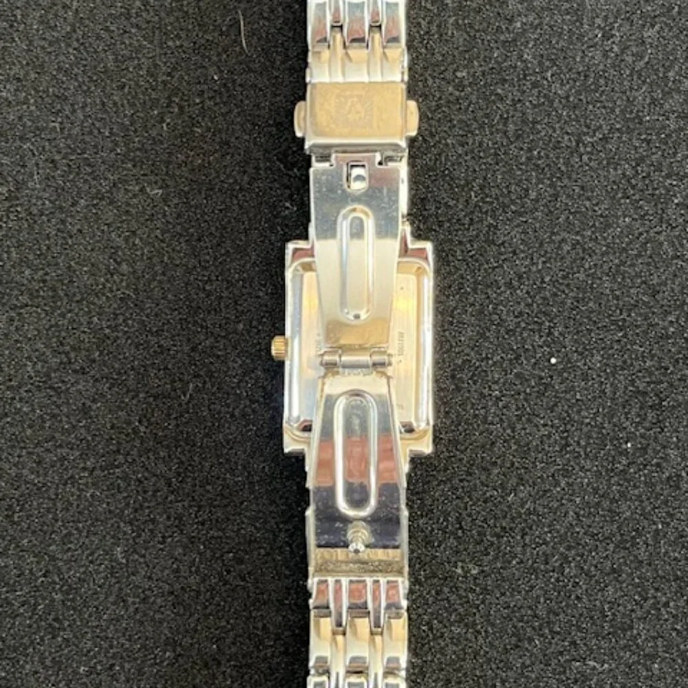 ANNE KLEIN | White Dial Crystals on each side-NEW Battery